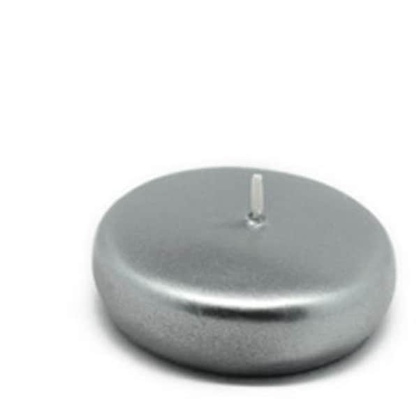 Zest Candle Zest Candle CFZ-044 2 1-4 in. Metallic Silver Floating Candles -24pc-Box CFZ-044 - main